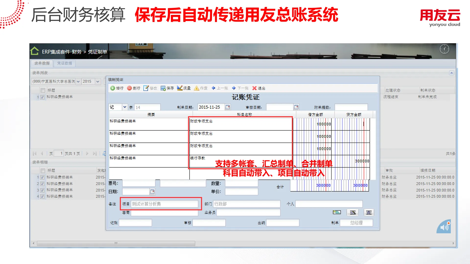 后台财务核算与总账的凭证集成