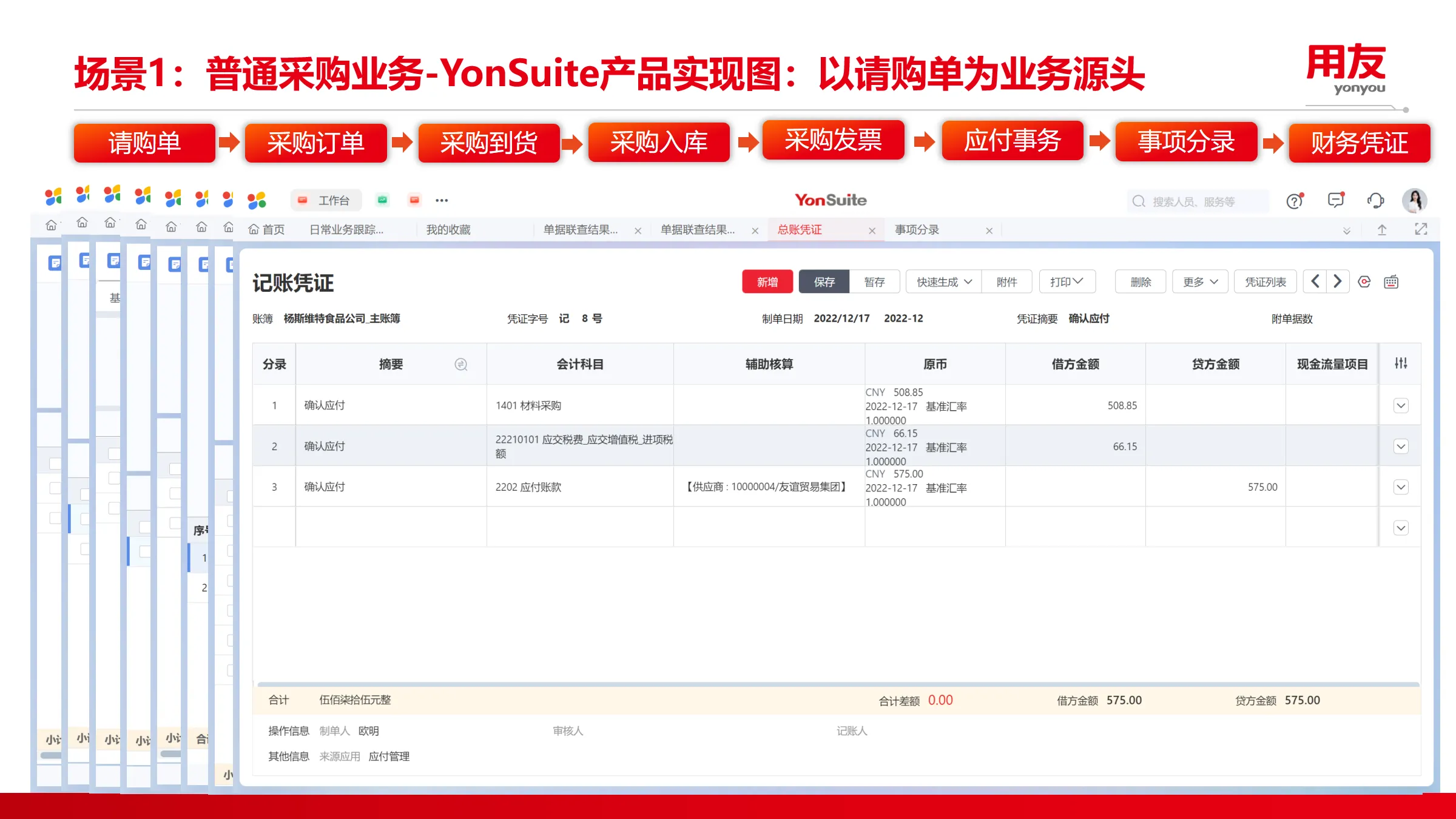 普通采购业务